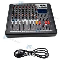 Mélangeur professionnel 8 canaux avec amplificateur de puissance 700 W avec système audio Bluetooth 110 V-220 V