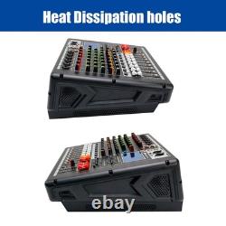 Mélangeur professionnel 8 canaux avec amplificateur de puissance 700 W avec système audio Bluetooth 110 V-220 V