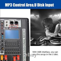 Mixeur 4 Canaux Pro avec Amplificateur de Puissance 700W et Pack Son Bluetooth 110V-220V