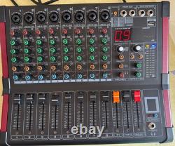 Mixeur Amplificateur Professionnel 16 DSP Echo Power 8 CH avec Slot USB TRS