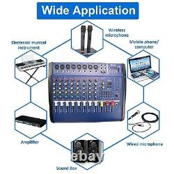 Mixeur Professionnel Amplifié 8 Canaux Amplificateur de Mixage 16DSP USB 1500W