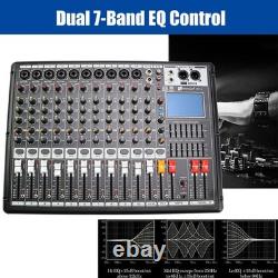 Mixeur amplifié Pro 12 canaux 700W Amplificateur de mixage 99DSP USB 110V-240V