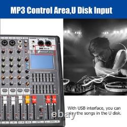 Mixeur amplifié Pro 12 canaux 700W Amplificateur de mixage 99DSP USB 110V-240V