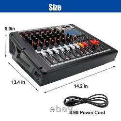 Mixeur amplifié Pro 8 canaux 700W avec amplificateur de mixage 99DSP USB 110V-240V