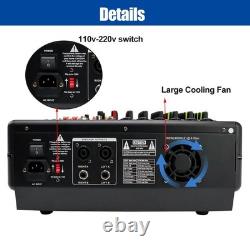 Mixeur amplifié Pro 8 canaux 700W avec amplificateur de mixage 99DSP USB 110V-240V