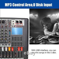 Mixeur amplifié Pro 8 canaux 700W avec amplificateur de mixage 99DSP USB 110V-240V