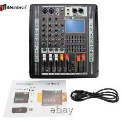 Mixeur audio professionnel à 4 canaux avec amplificateur de mixage 99 DSP avec USB 110-220V Bluetooth