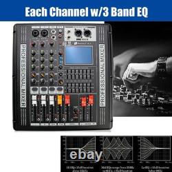 Mixeur audio professionnel à 4 canaux avec amplificateur de mixage 99 DSP avec USB 110-220V Bluetooth
