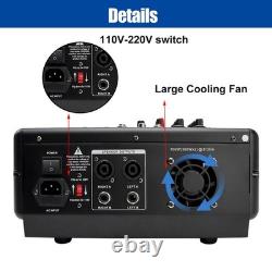 Mixeur audio professionnel à 4 canaux avec amplificateur de mixage 99 DSP avec USB 110-220V Bluetooth