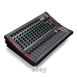Mixeur de puissance 16DSP Amplificateur de mixage professionnel 12 CH avec slot USB TRS Bluetooth Mixeur de puissance 16DSP Amplificateur de mixage professionnel 12 CH avec slot USB TRS Bluetooth