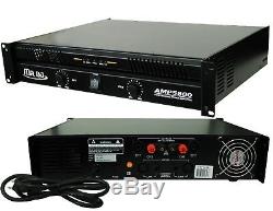 Mr Dj Amp7800 Série Pro Amplificateur De Puissance Dj, Montage Sur Rack 2u, 2 Voies 7800 Watts