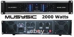 Musysic 2 Channel 2000w Professional Power Dj Amplificateur 2u Rack Mount Amp Stéréo