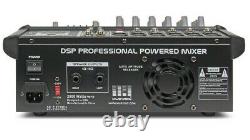 Musysic 6 Channel 2000 Watts Professional Power Mixer Amplificateur Avec Usb