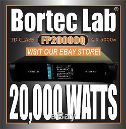 Nouveau Bortec Lab Fp20000q 4-ch. Amplificateur De Puissance Haute Densité 20 000 Watts Pro