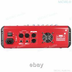 Pro 4 Way 800w Amplificateur Microphone Mixant Console Sound Power Mixer Usb 48v Bt