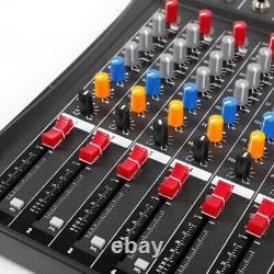 Pro 8 Canaux Audio Puissance Amplifiée Table De Mixage De Mixage Dj Amplificateur Amp Slot Usb Us Navire