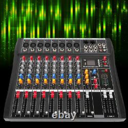 Pro 8 Chaîne Audio Mixeur Puissance Mixage Dj Amplificateur Amplificateur Usb Slot Us Livraison