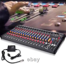 Professional 16 Channel Live Studio Audio Mixer Power Mixing Amplificateur USA