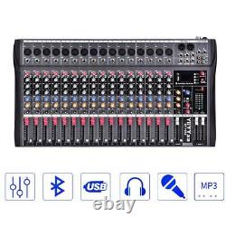 Professional 16 Channel Live Studio Audio Mixer Power Mixing Amplificateur USA