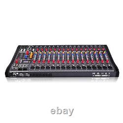 Professional Channel Live Studio Audio Mixer Power Mixing Amplificateur 8/12/16