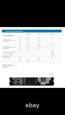 QSC CX254 - Quatre canaux à 250 watts par canal - Amplificateur de puissance professionnel