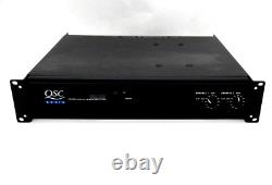 QSC RMX 850 Pro Audio Two Channel Rack Mount Professional Power Amplifier translates to 'Amplificateur de puissance professionnel à montage en rack, deux canaux audio pro QSC RMX 850'.