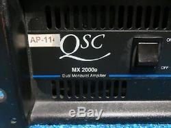 Qsc MX Pro 2000a Stéréo 2 Double Amplificateur De Puissance De Canal