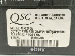 Qsc Mx2000a Amplificateur Monaural Double 2 Canaux Amplificateur De Puissance 650 Watts Professionnel
