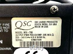 Qsc Mx700 220-240v Professionnel Stereo Amplificateur Withpower Cord # 5648 # 5649 (one)