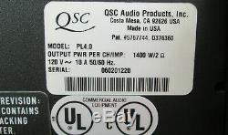 Qsc Powerlight 4.0 Pro 2 Canaux Amplificateur De Puissance Pl 4.0 900 Withch @ 8 Ohms # 1718