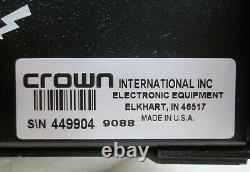 Rack Mount Crown K1 Amplifieur De Courant Équilibré Professionnel 2-ch #1866