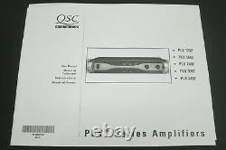 Rackmount Qsc Plx-1602 Amplificateur De Puissance Pro Avec Manuel Et Boîte 300withch @ 8-ohms