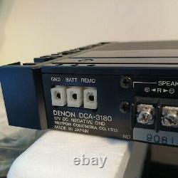 Rare Denon Dca-3180 2/1 Canal Power Amplificateur Classe Ab Pro Audio Ampli Plume