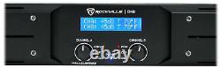 Rockville D12 5000w Peak/1400w Rms 2 Amplificateur De Puissance De Canal Pro/dj Amp+câbles