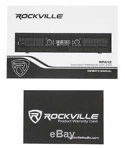Rockville Rpa12 Amplificateur De Puissance Pro / Dj - Ampli De Puissance 2 Canaux - 5000 Watts / 1400w Rms