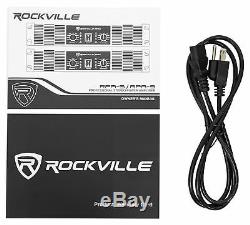 Rockville Rpa9 3000 Watt Crête / 1500w Rms 2 Canaux Amplificateur Pro / Dj Amp