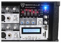 Rockville Rpm85 De Powered 8-ch. Amplificateur Pro Usb Mixing, 5 Bandes Eq, Effets