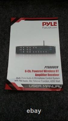 Système de récepteur amplificateur de puissance sans fil Pyle Pro PT6000CH