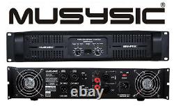 Translate this title in French: MUSYSIC Professionnel Amplificateur de Puissance DJ PA 2 Canaux 9000Watts Signal de Sortie MU-P9K