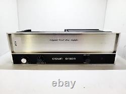 Vintage Crown D150a Amplificateur De Puissance Professionnel À 2 Canaux Noir