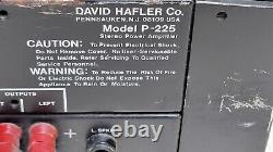 Vintage Rack Mount Hafler P-225 Amplificateur De Puissance Stéréo Professionnel